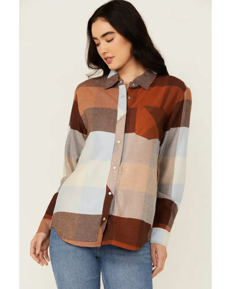 Harlow Long Sleeve Snap Flannel Shirt 1