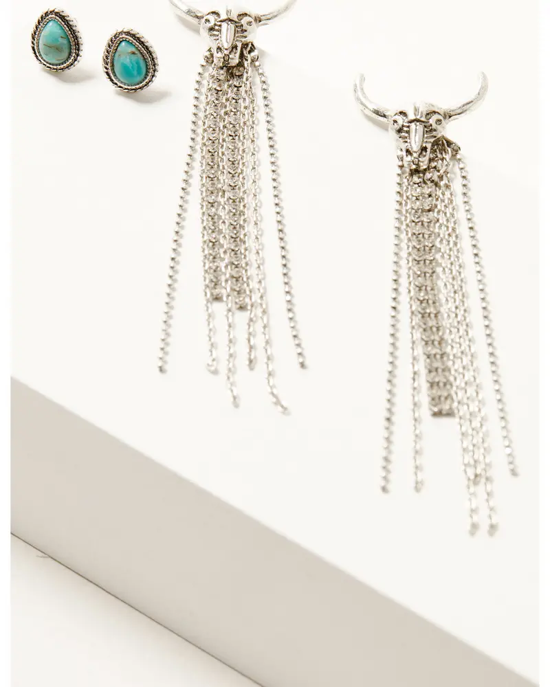 Hartley Antique Silver Earring Set - 2 Piece 1