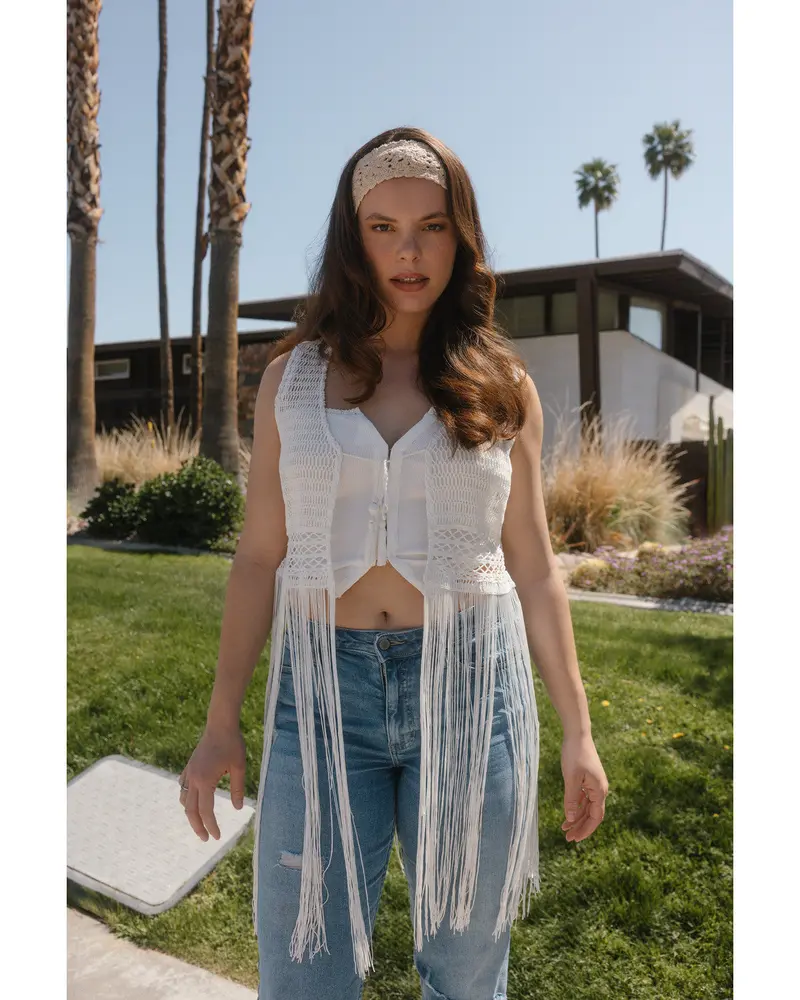 Hawls Crochet Fringe Vest 1