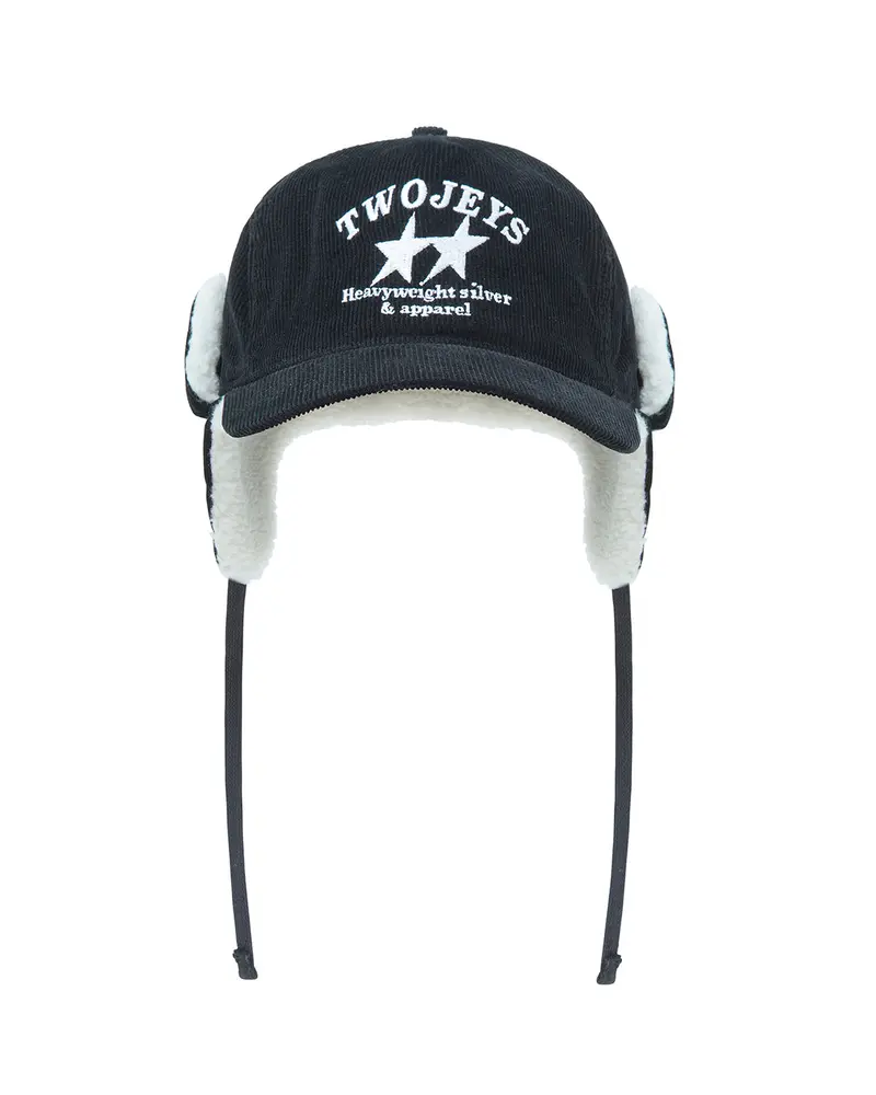 Heavy Silver Black Earflap 1