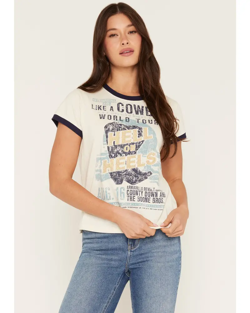 Hell On Heels Short Sleeve Ringer Tee 1