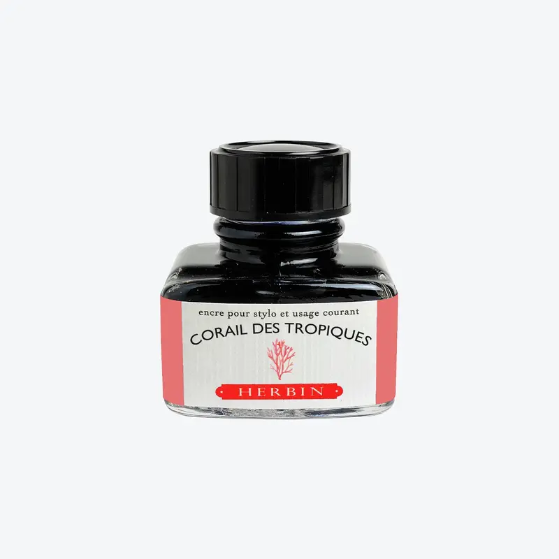 Herbin - Fountain Pen Ink - 30Ml - Corail Des Tropiques 1