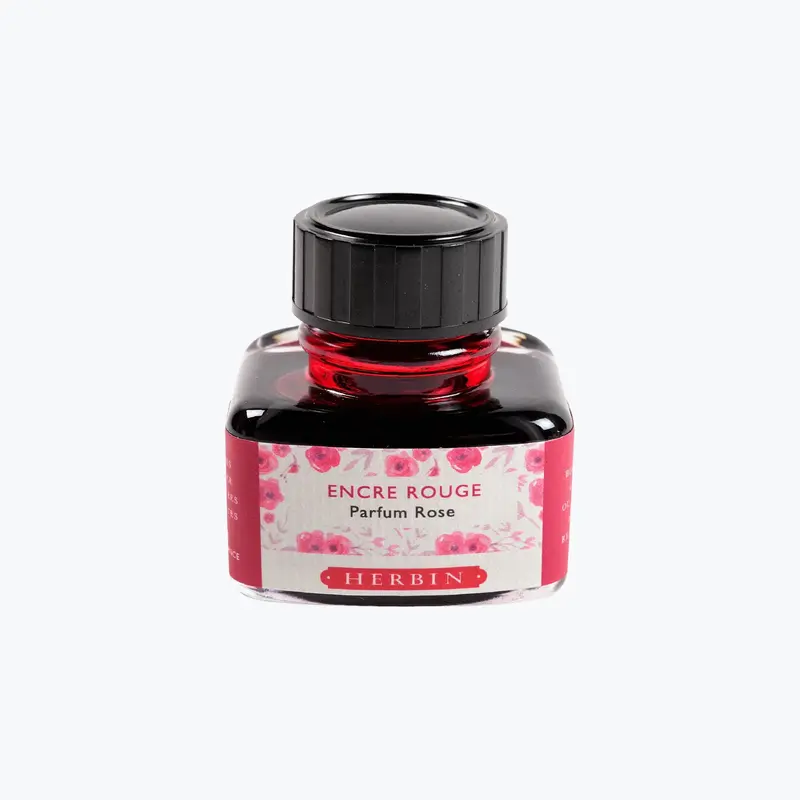 Herbin - Fountain Pen Ink - Scented - 30Ml - Rouge (Parfum Rose) 1