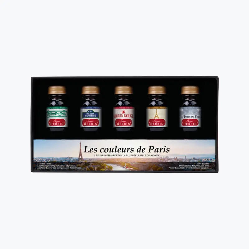 Herbin - Fountain Pen Ink - Set Of 5 - Les Couleurs De Paris 1