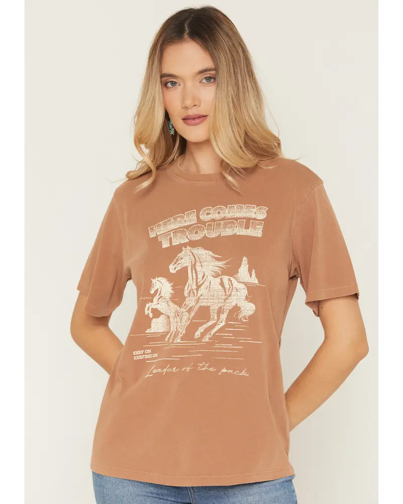 Here Comes Trouble Short Sleeve Graphic Tee 1