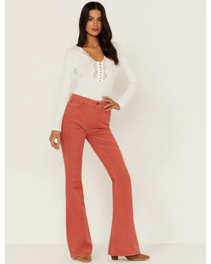 High Risin' Flare Stretch Corduroy Jeans 1