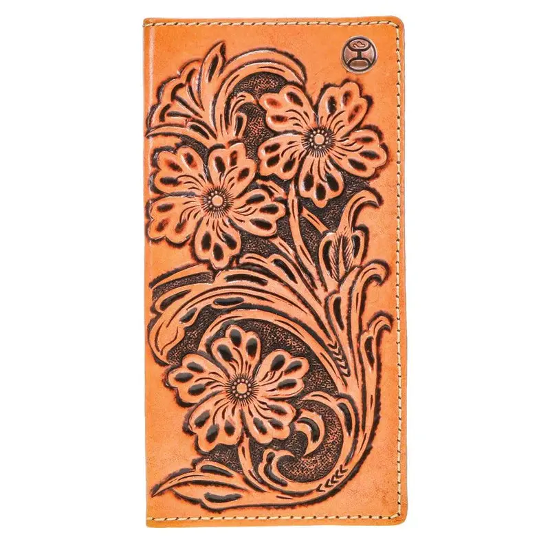 Hooey "Anhalt" Rodeo Wallet Tan Floral Tooled - Hw009-Tn 1