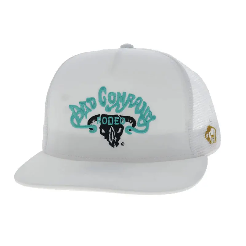 Hooey Bad Company Hat White W/Blue & Black Logo - Bc004t-Wh 1