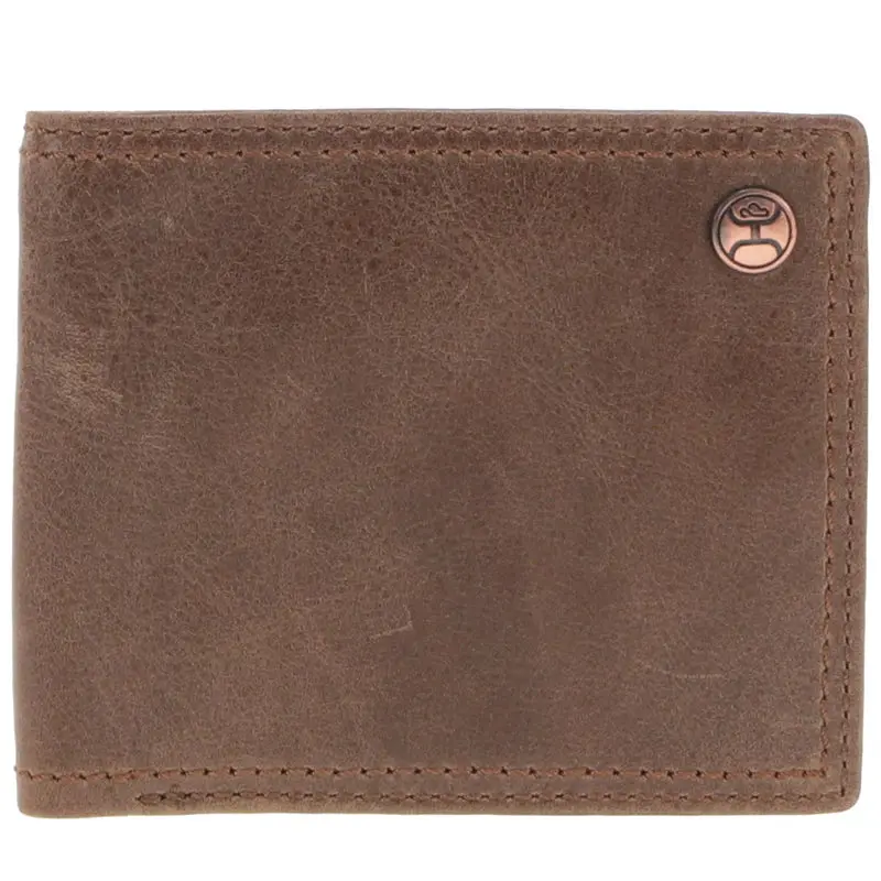 "Hooey Classic" Smooth Brown Bifold Wallet - Hbf001-Br 1
