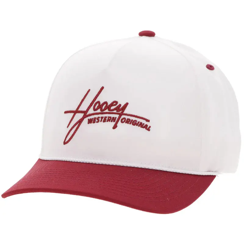 Hooey "Mark Out" Hat White/Maroon - 2601T-Whma 1