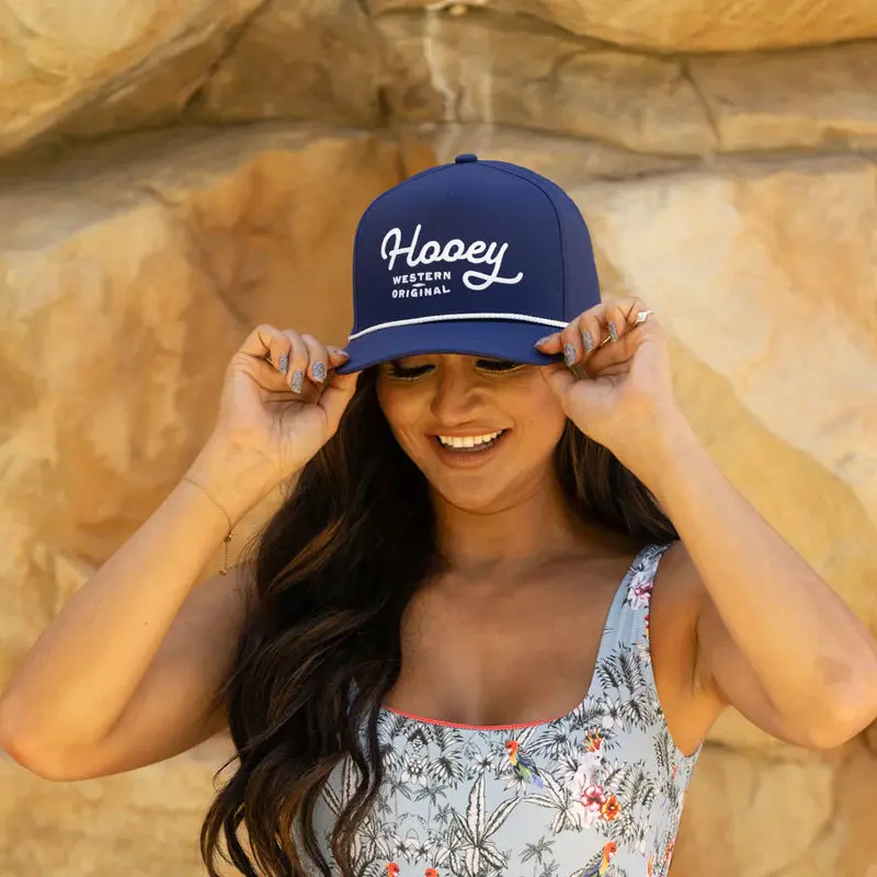 Hooey "Og" Blue Hat With White Rope - 2460T-Bl 1
