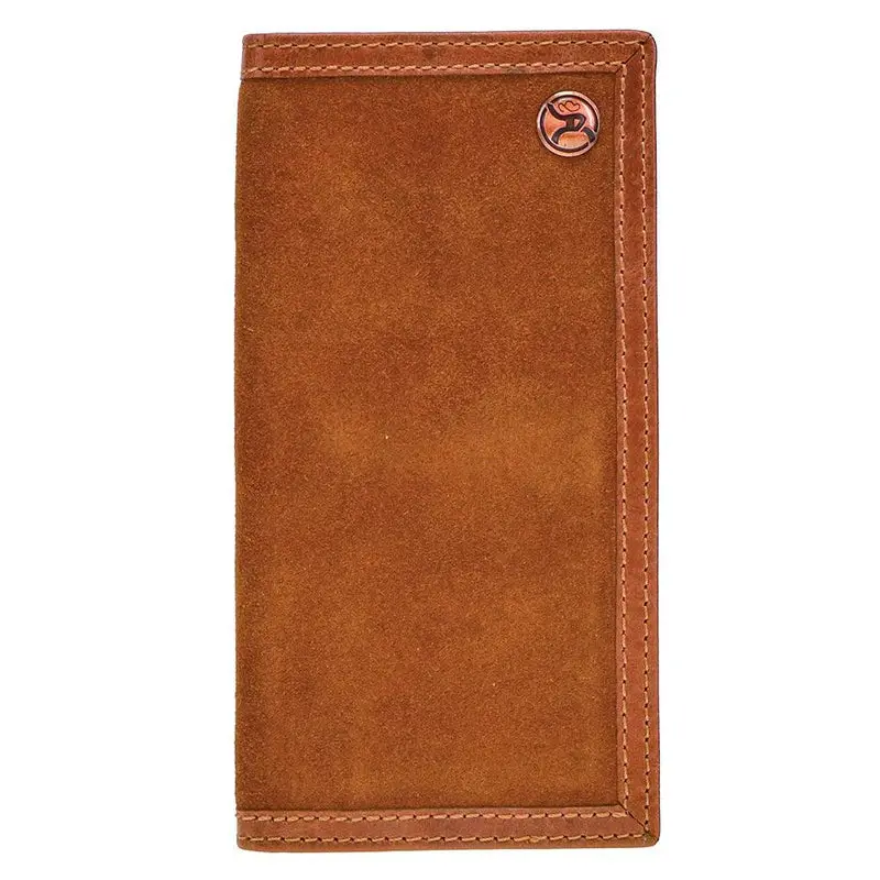 Hooey "Roughy Classic" Roughout Brown Leather Rodeo Wallet - Rw001-Tnbr 1
