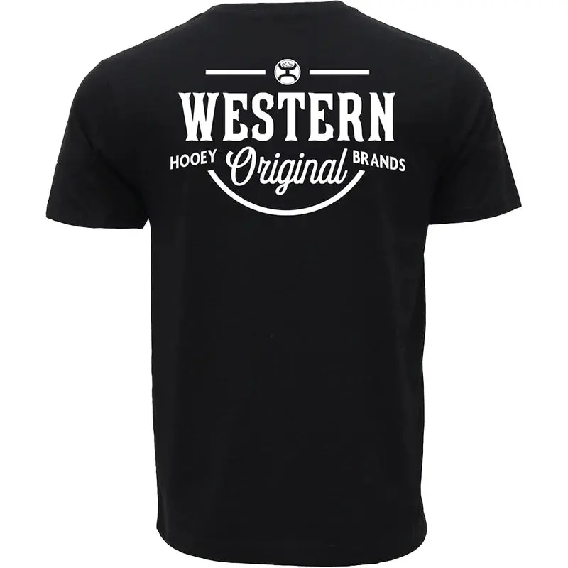 Hooey "Western Og" T-Shirt Black W/White Logo - Ht1711bk 1