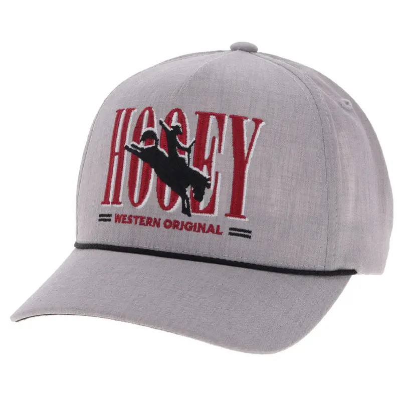 Hooey "Wild Ride" Hat Heather Grey W/Hooey Embroidered Logo - 2569T-Gy 1