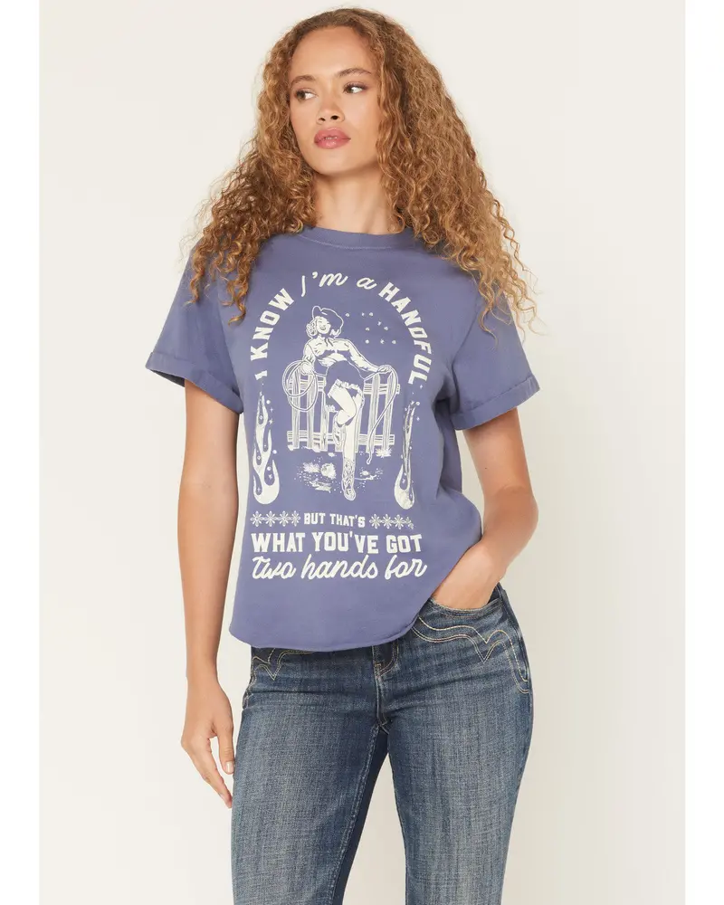 I Know I'm A Handful Short Sleeve Graphic Tee 1