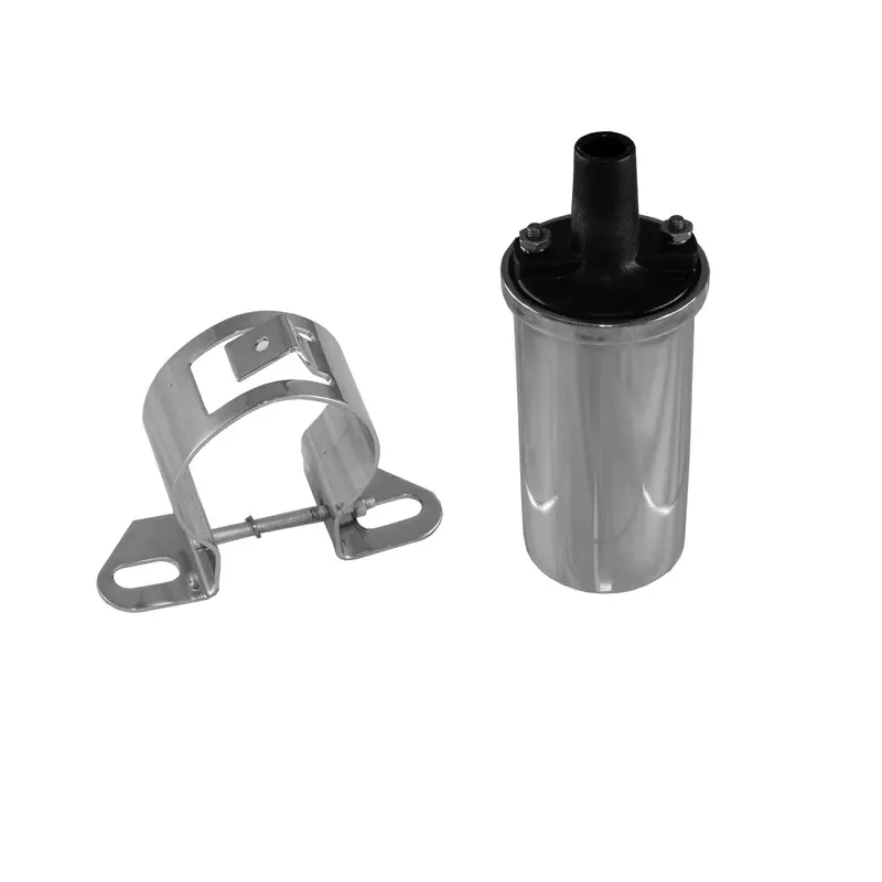 Ignition Coil Kit W/Chrome Bracket, 45,000 Volt, 1958-91 Amc, Jeep 1