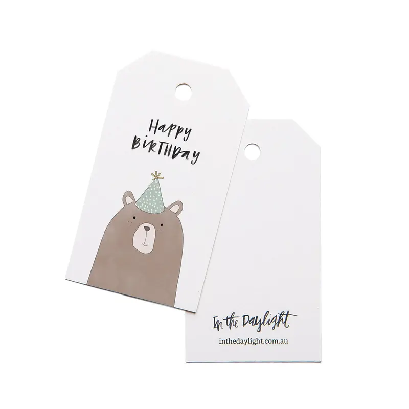 In The Daylight - Gift Tags - Pack Of 5 - Birthday Bear 1