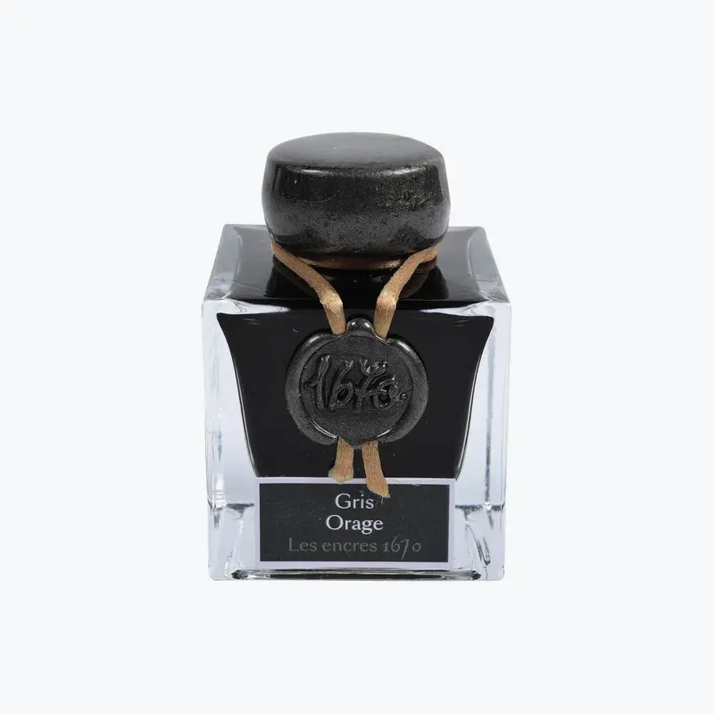 J. Herbin - Fountain Pen Ink - 1670 - Gris Orage (Stormy Grey) 1