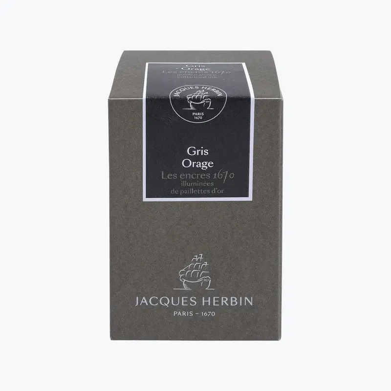J. Herbin - Fountain Pen Ink - 1670 - Gris Orage (Stormy Grey) 2