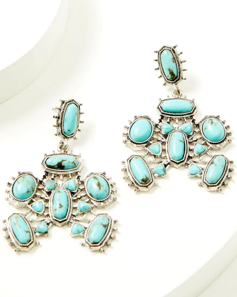Jewell Squash Blossom Statement Earrings 1