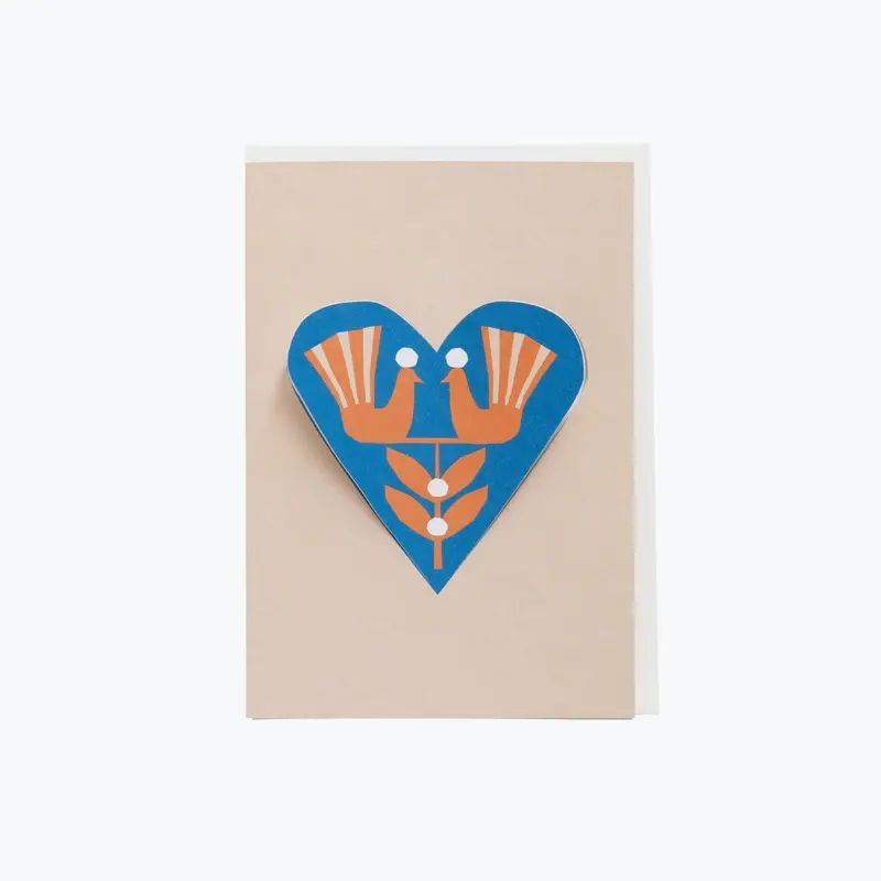 Jurianne Matter - Card - Birds - Light Pink 1