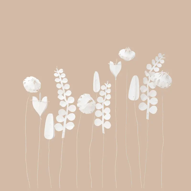 Jurianne Matter - Ornament - Flowers - Field - Large White 1