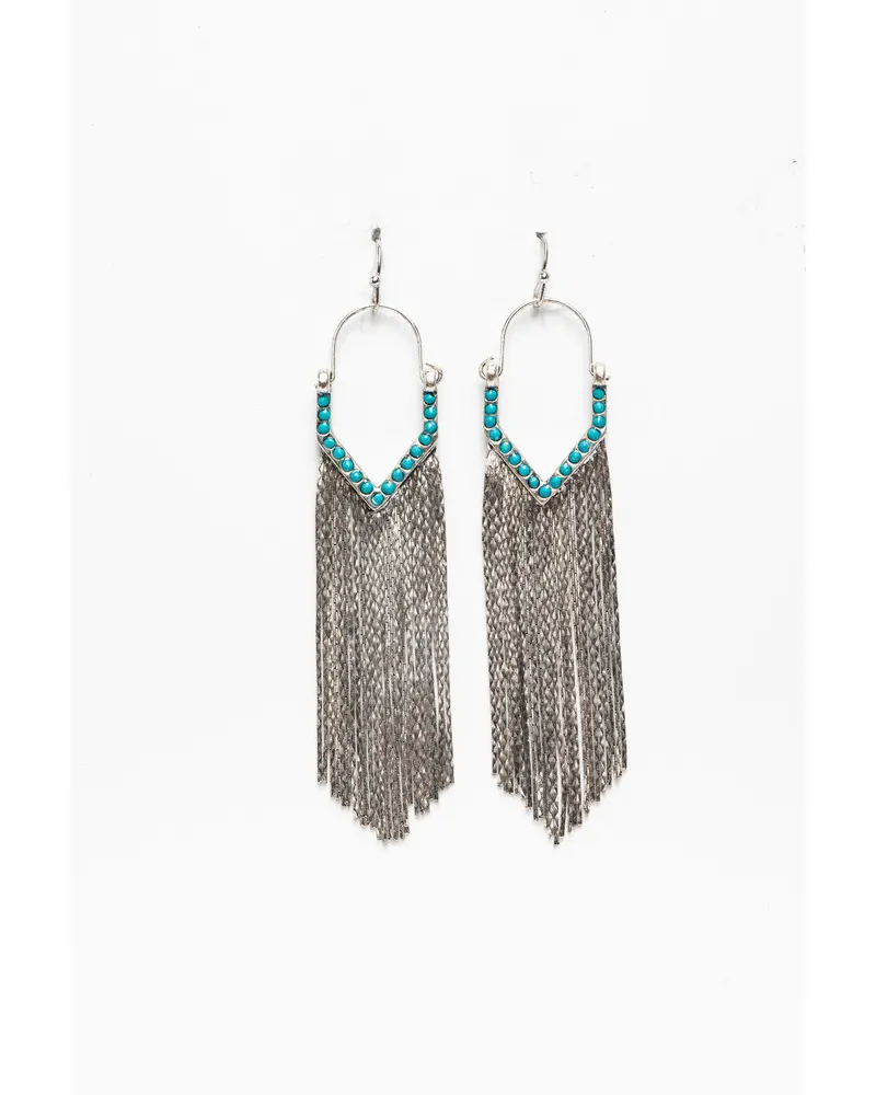 Just Say Yes Drop Fringe Earrings 1