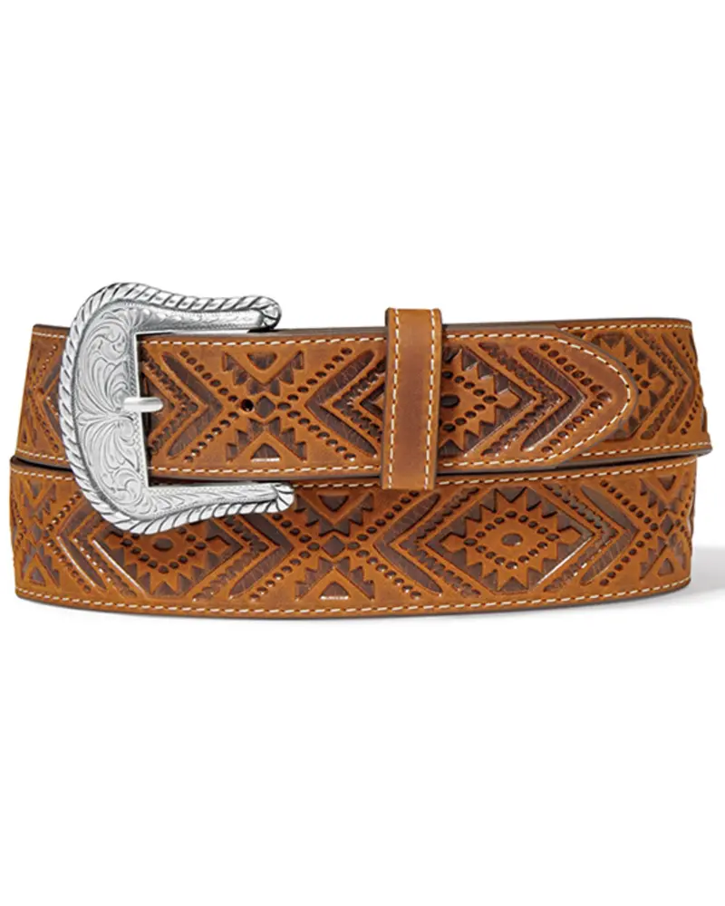 Justin Sequoia Southwestern Bison Men's Belt - C21539 1