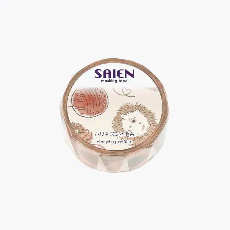 Kamiiso - Washi Tape - Hedgehog And Yarn 1