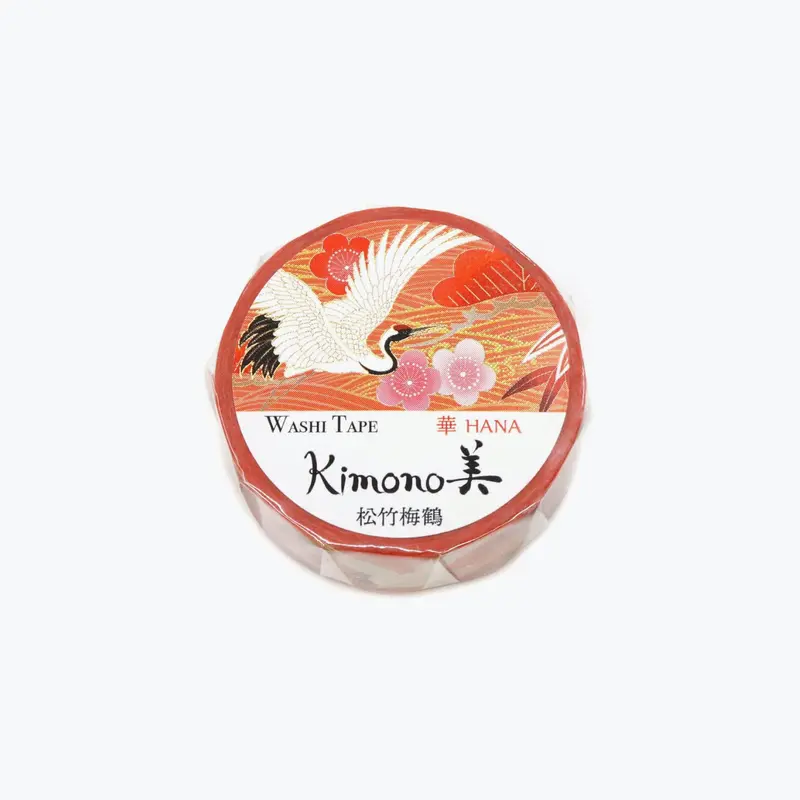 Kamiiso - Washi Tape - Kimono Beauty - Bamboo Crane 1