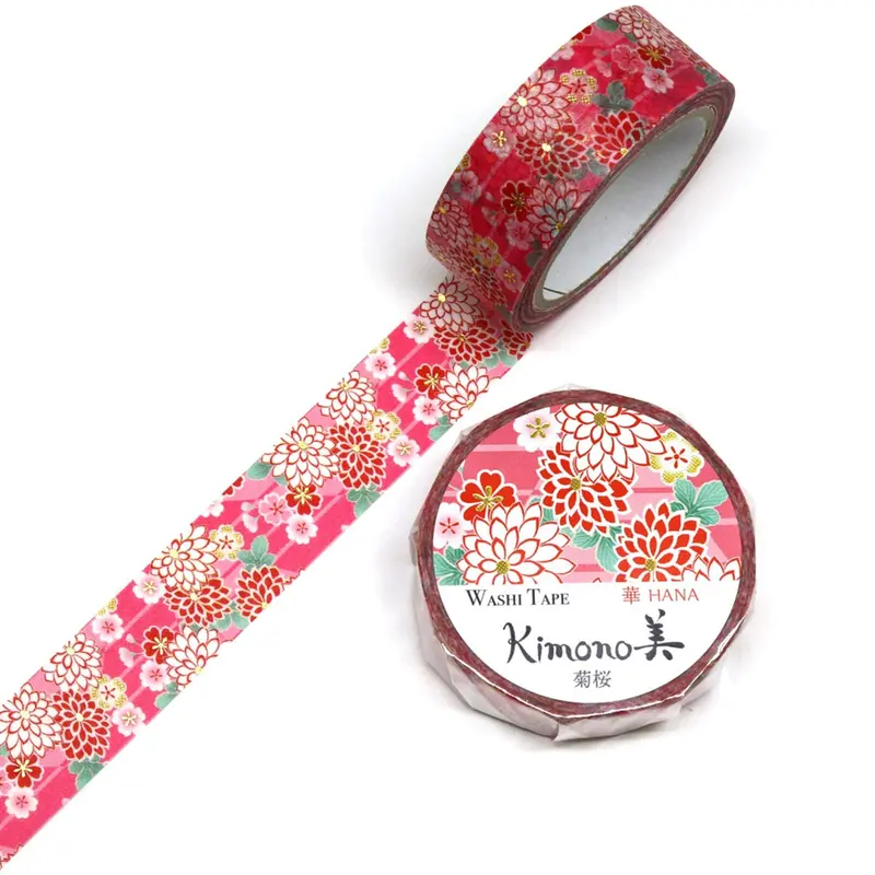 Kamiiso - Washi Tape - Kimono Ii - Kikuzakura 1