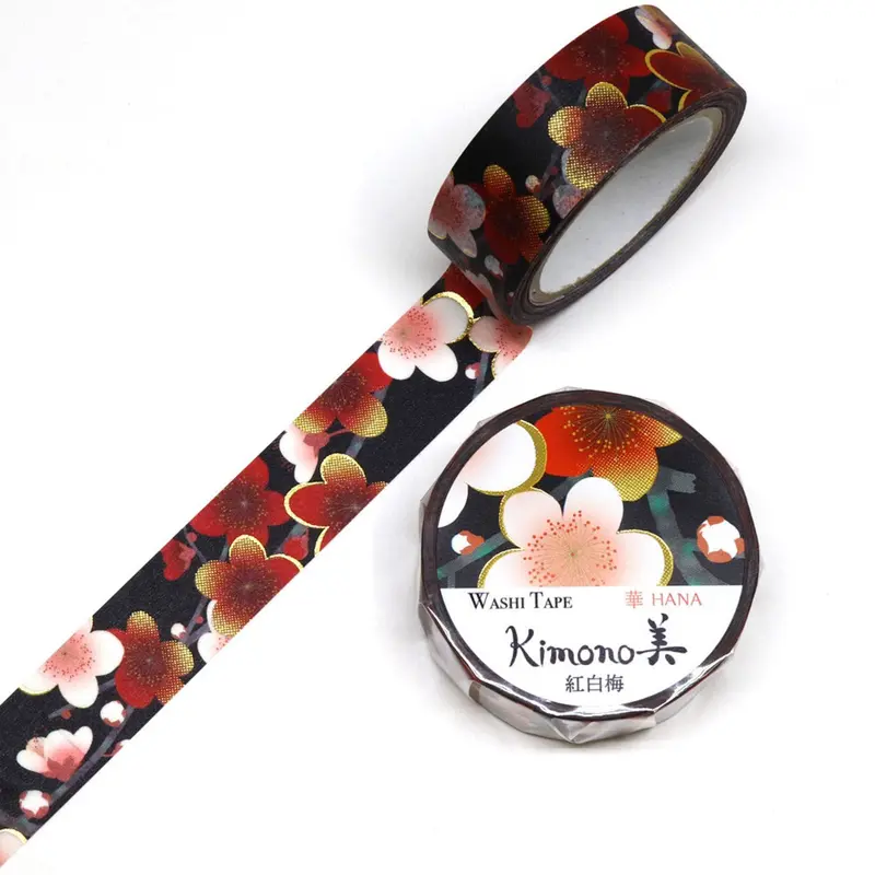 Kamiiso - Washi Tape - Kimono Ii - Plum Blossoms 1