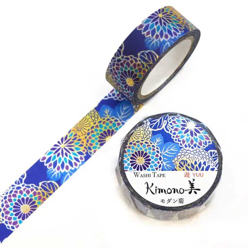 Kamiiso - Washi Tape - Kimono Iii - Chrysanthemum 1