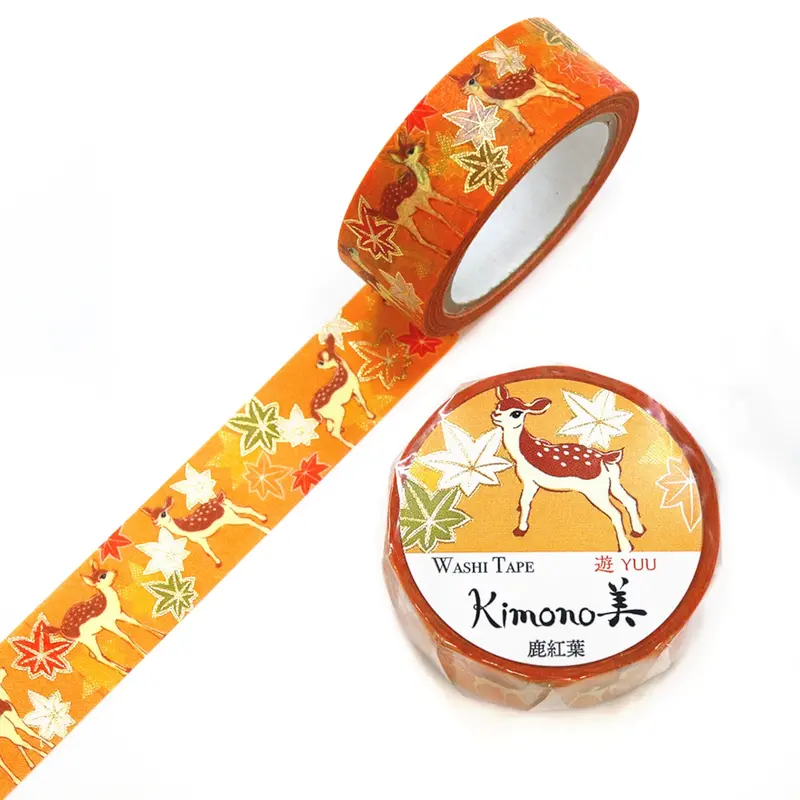 Kamiiso - Washi Tape - Kimono Iii - Deer Maple 1
