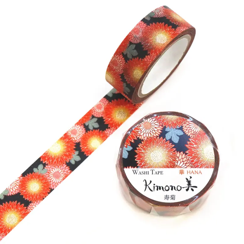 Kamiiso - Washi Tape - Kimono Iii - Kotobukigiku 1