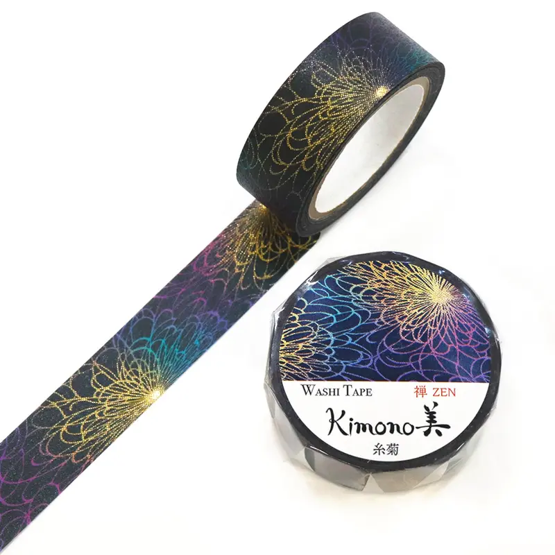 Kamiiso - Washi Tape - Kimono Iii - Thread Chrysanthemum 1