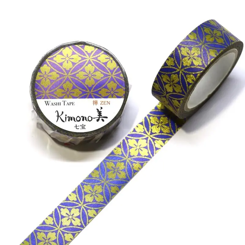 Kamiiso - Washi Tape - Kimono - Shippo 1