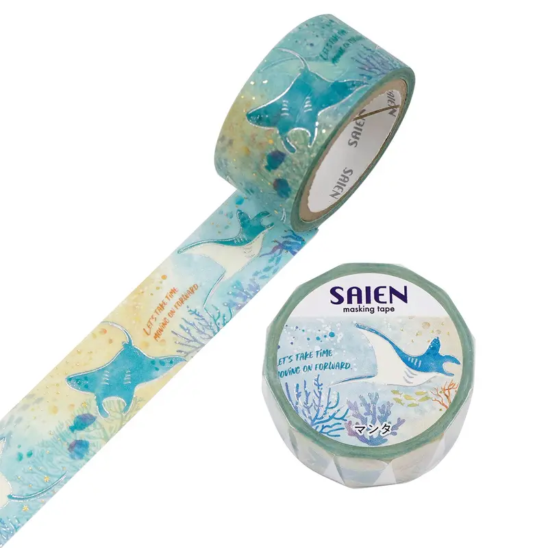Kamiiso - Washi Tape - Marine Life - Manta Ray 1