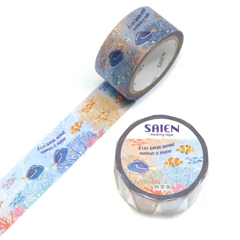 Kamiiso - Washi Tape - Marine Life - Tropical Fish 1