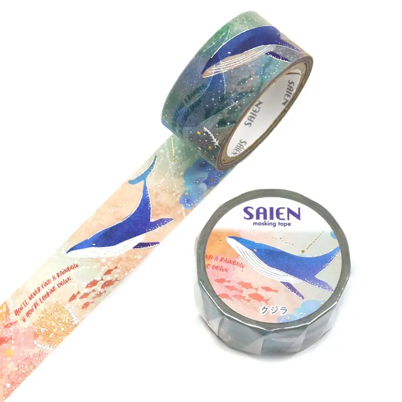 Kamiiso - Washi Tape - Marine Life - Whale 1