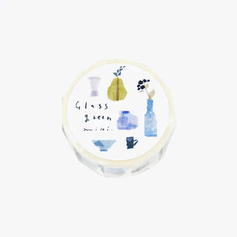 Kamiiso - Washi Tape - Miki Tamura - Glass Green 1