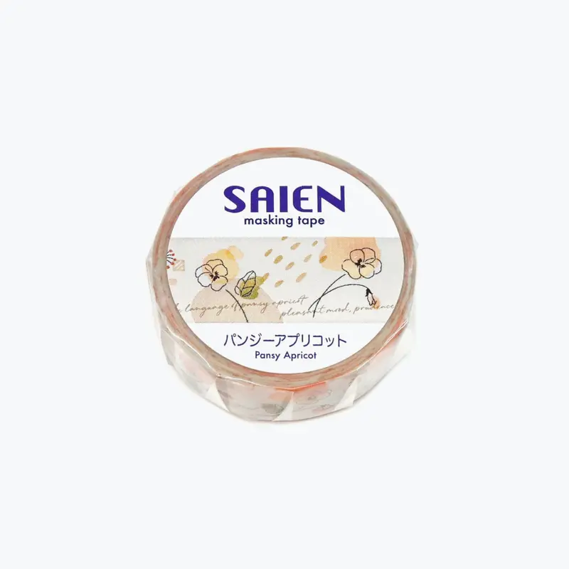 Kamiiso - Washi Tape - Pansy Apricot 1