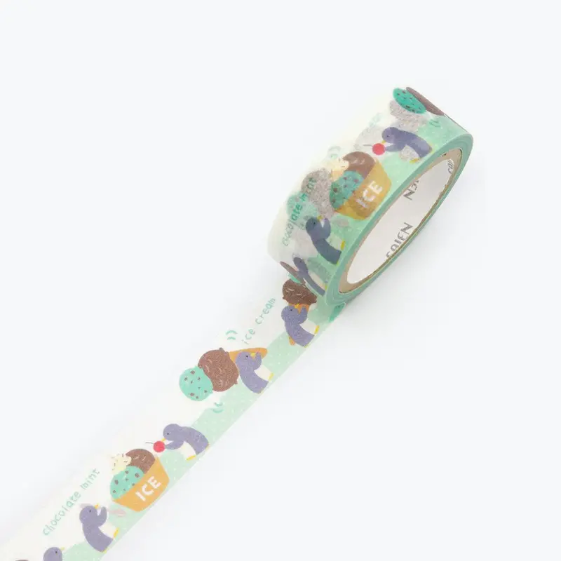Kamiiso - Washi Tape - Penguin Ice Cream 2