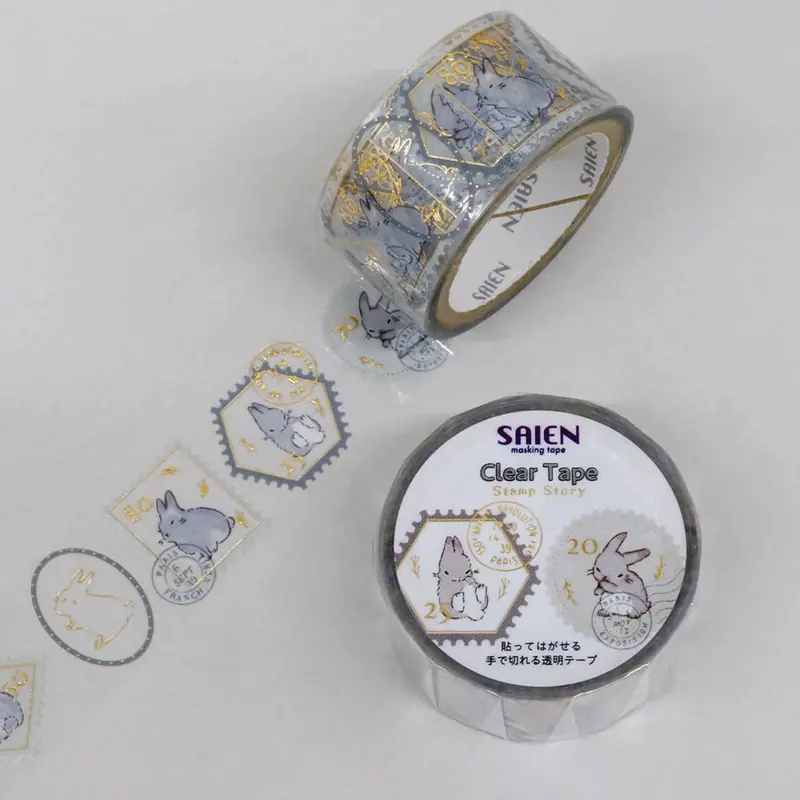 Kamiiso - Washi Tape - Stamp Story - Rabbit 1