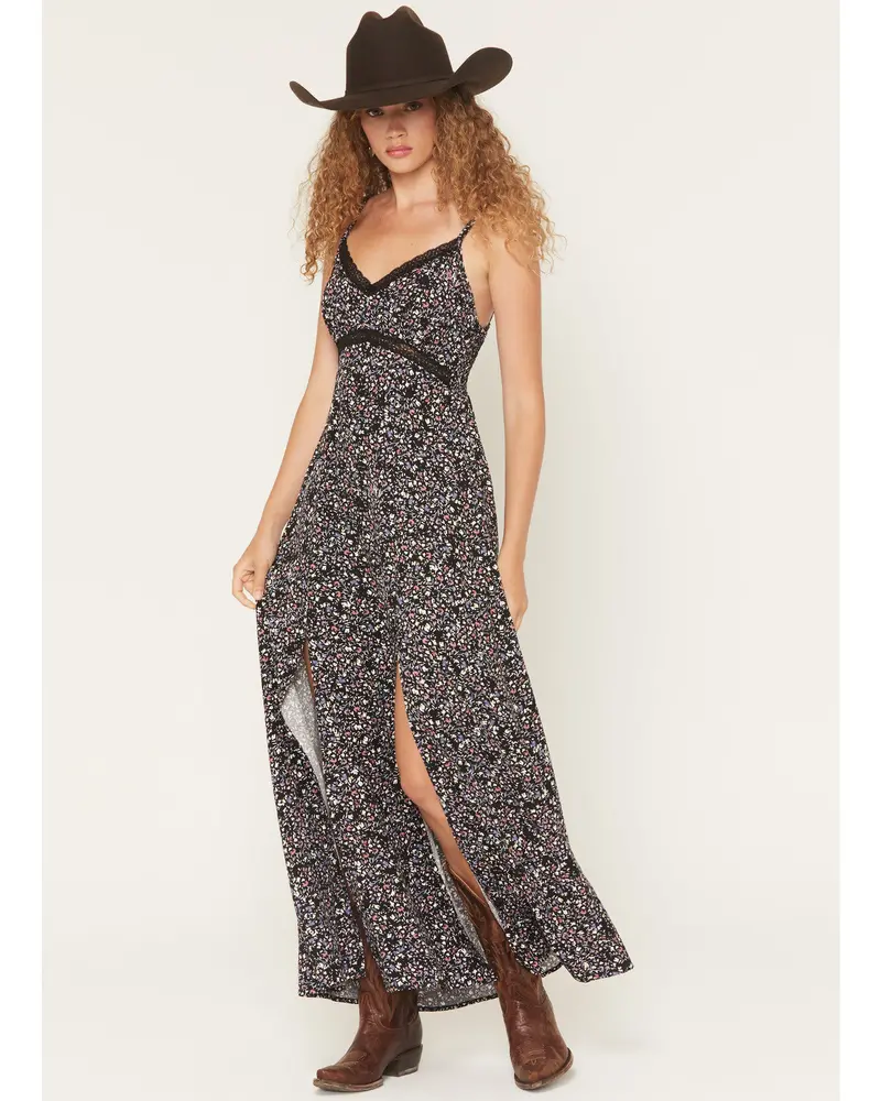 Karah Ditsy Floral Print Sleeveless Maxi Dress 1
