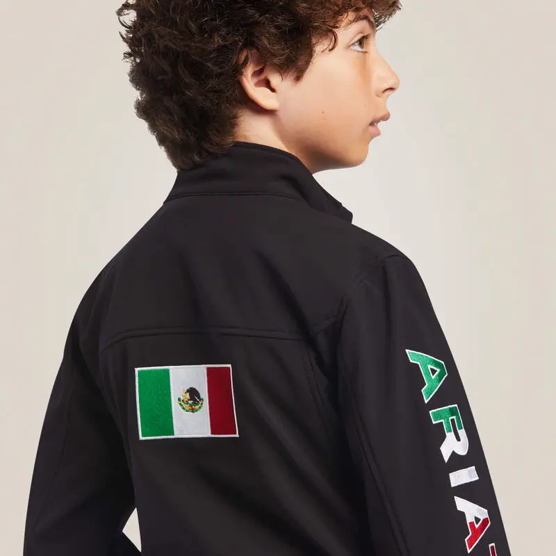 Kids Ariat New Team Softshell Mexico Jacket - 10036550 1