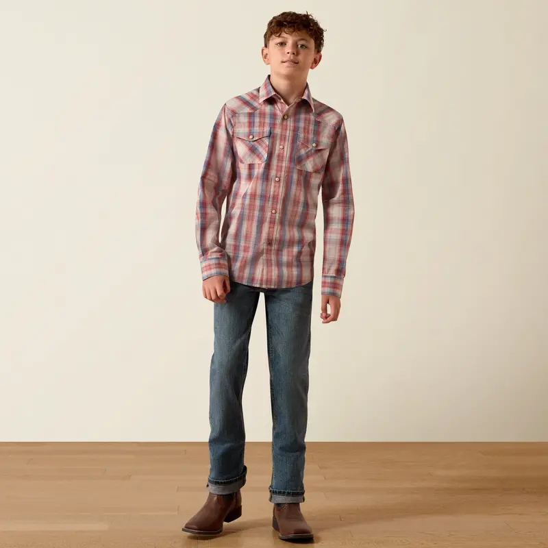 Kids Ariat Retro Hodge Snap Shirt - 10073668 1