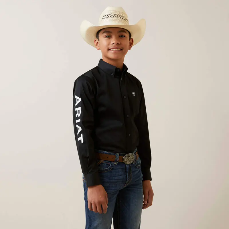 Kids Ariat Team Logo Twill Classic Fit Shirt - 10045426 1