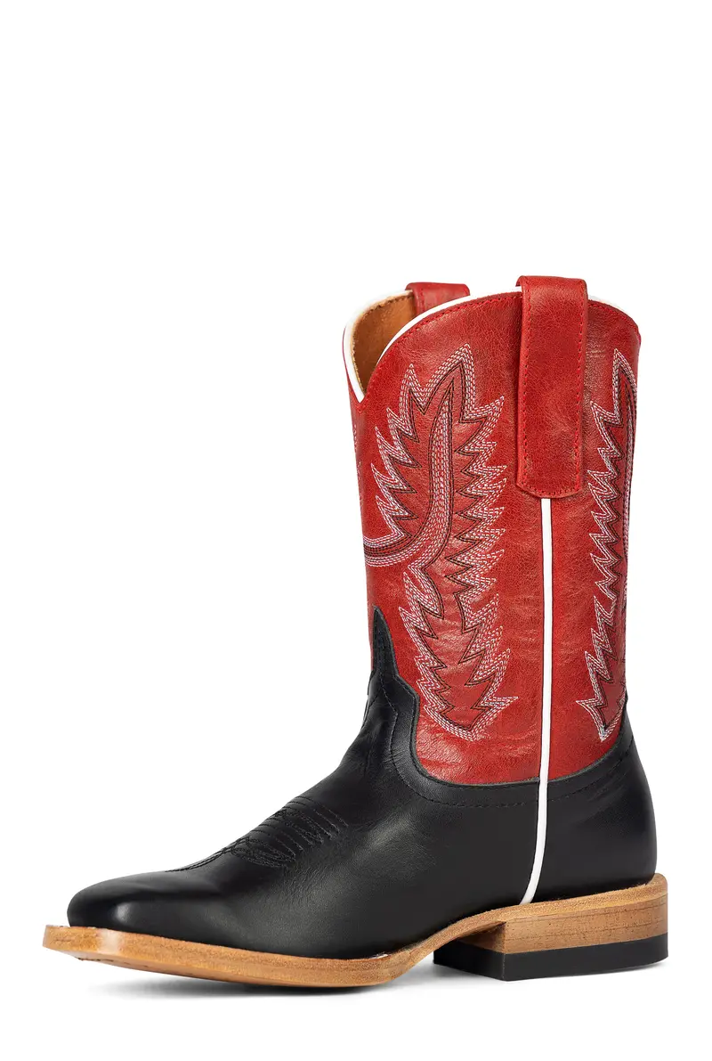 Kids Horse Power Black Full Grain With Red Vitro Tops - Hpk8080 1