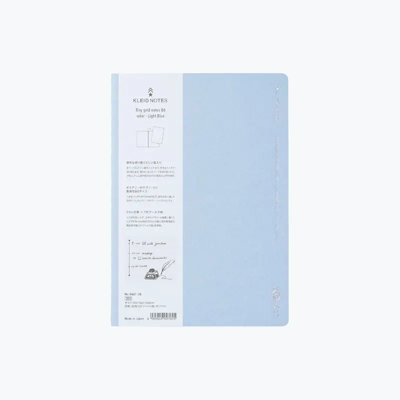Kleid - Notebook - Tiny Grid - B6 - Light Blue 1